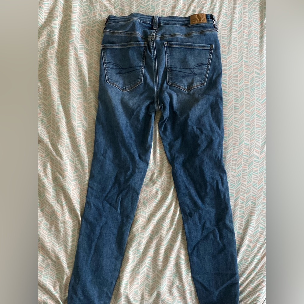 american eagle blue skinny jeans